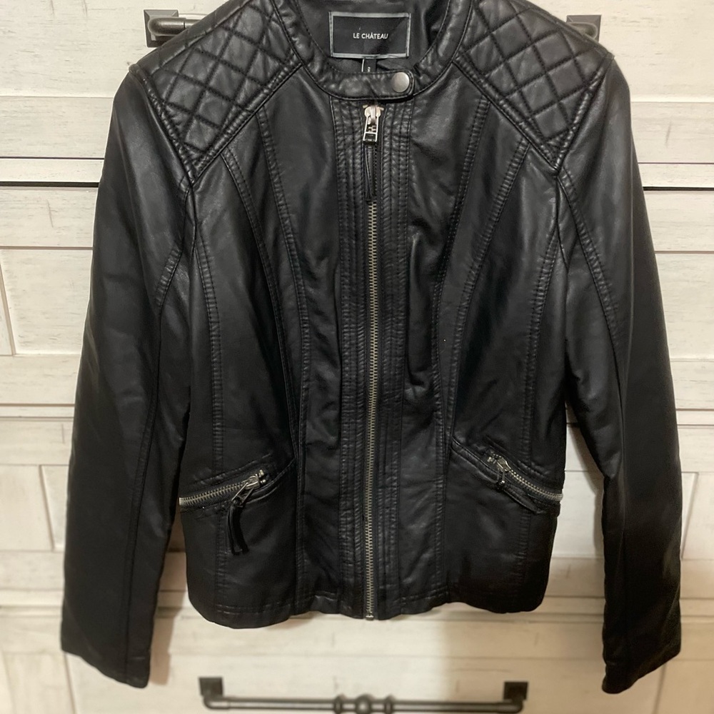 Le Chateau jacket size S faux leather casual coat moto